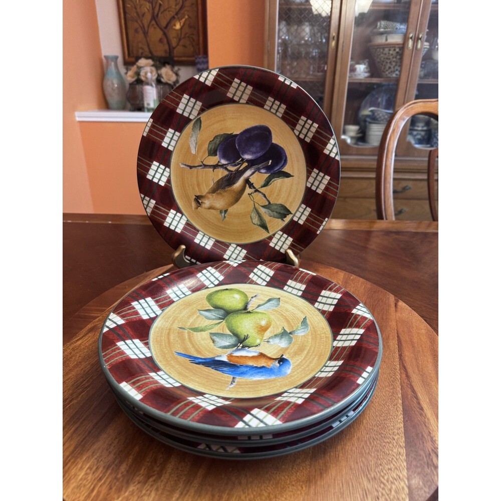 Dinner Plate Winter Greetings Tartan by LENOX 10 3/4" A set of 2